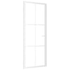 Vidaxl Porte intérieure 83x201.5 cm Verre ESG et aluminium blanc