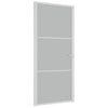 Vidaxl Porte intérieure 93x201.5 cm Verre Matt et aluminium blanc