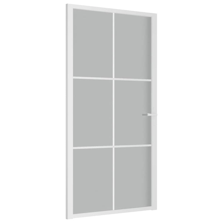 Vidaxl Porte intérieure 102.5x201,5 cm en verre Matt et aluminium blanc