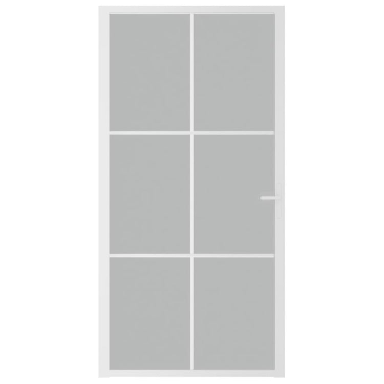 Vidaxl Porte intérieure 102.5x201,5 cm en verre Matt et aluminium blanc
