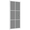 Vidaxl Porte intérieure 93x201.5 cm Verre ESG et aluminium blanc
