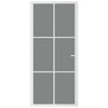 Vidaxl Porte intérieure 93x201.5 cm Verre ESG et aluminium blanc