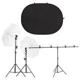 Ensemble de studio photo vidaxl avec ensemble d'éclairage et écran d'arrière-plan - afbeelding 1