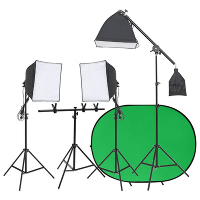 Ensemble de studio photo vidaxl avec ensemble d'éclairage et écran d'arrière-plan
