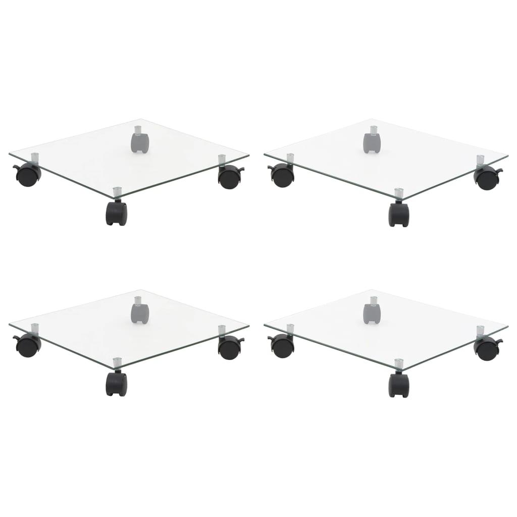 Vidaxl Rouleaux de plante 4 PCS Square 35x35 cm Verre durcie