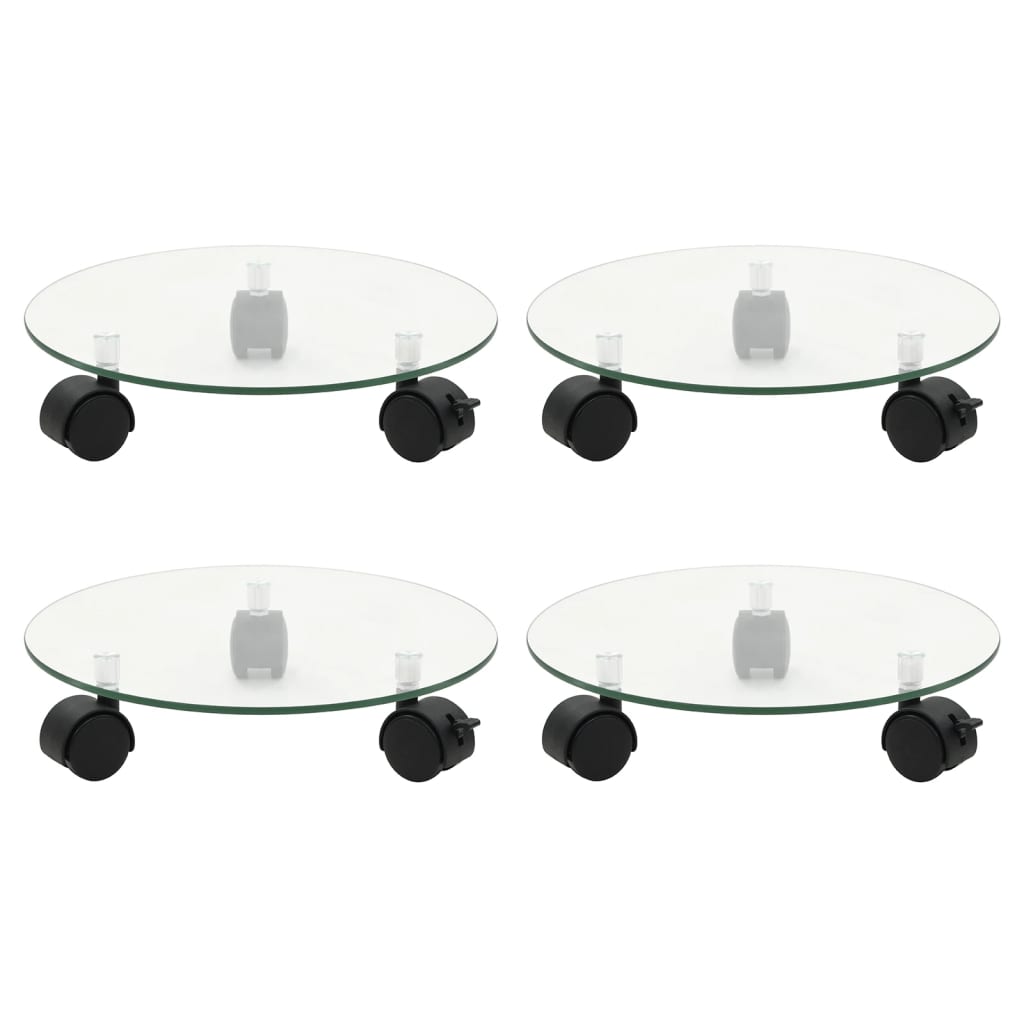Vidaxl Rouleaux de plante 4 ST Round 28 cm Verre durcie