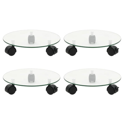 Vidaxl Rouleaux de plante 4 ST Round 28 cm Verre durcie
