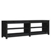 Canapé de chaussure Vidaxl 160x36.5x50 cm Pine solide noir