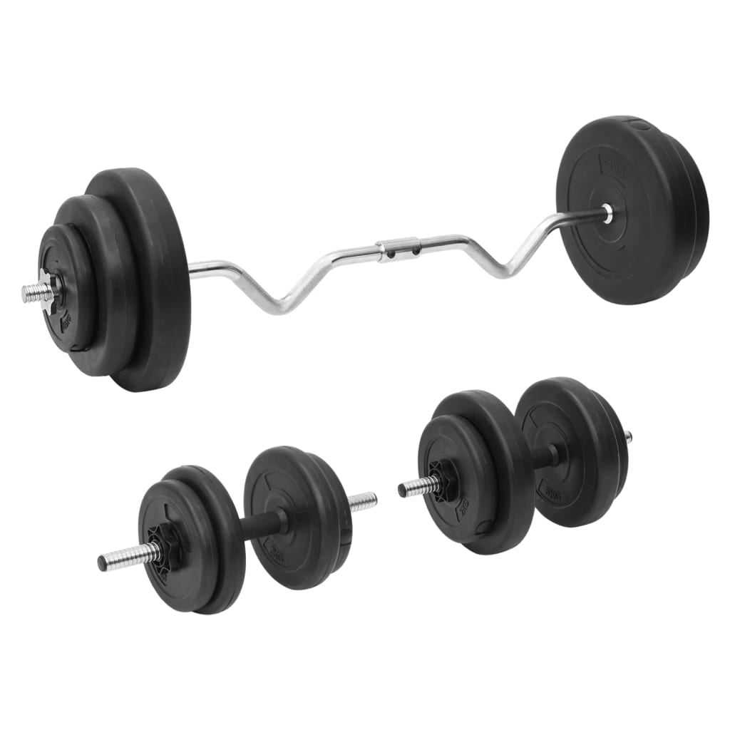 Ensemble de licou vidaxl avec des poids en boucle 60 kg