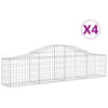 Vidaxl Schans Pankets 4 ST Voûté 200x30x40 60 cm fer