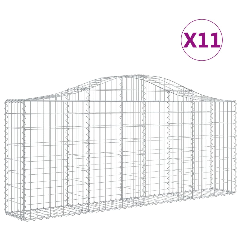Vidaxl Schans Pankets 11 ST Vaulté 200x30x80 100 cm fer