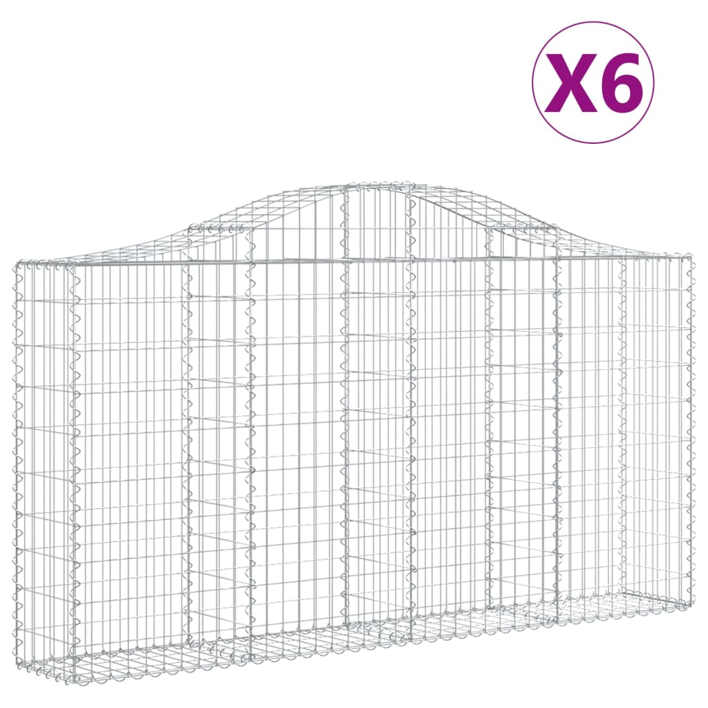 Vidaxl Schans Pankets 6 ST Vaulté 200x30x100 120 cm fer