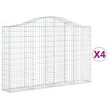 Vidaxl Schans Pankets 4 St Vaulted 200x30x120 140 cm fer - afbeelding 2