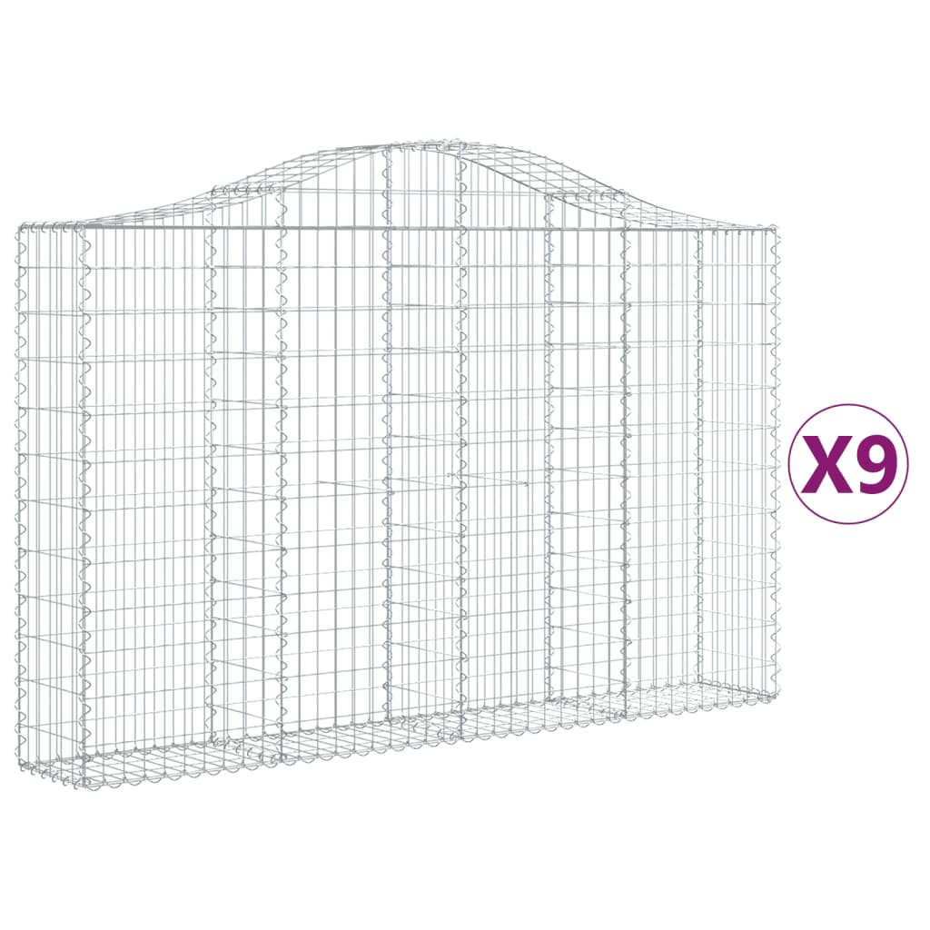 Vidaxl Schans Pankets 9 St Vaulted 200x30x120 140 cm fer