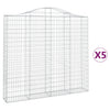 Vidaxl Schans Pankets 5 ST Voûté 200x30x180 200 cm fer