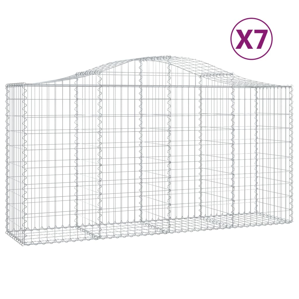 Vidaxl Schans Pankets 7 ST Voûté 200x50x100 120 cm fer