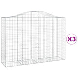 Vidaxl Schans Paniers 3 ST Voûté 200x50x140 160 cm fer - afbeelding 2