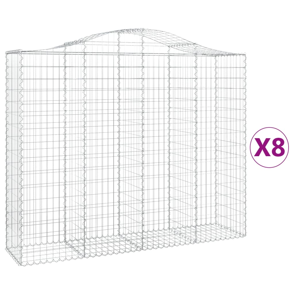 Vidaxl Schans Pankets 8 ST Vaulté 200x50x160 180 cm fer