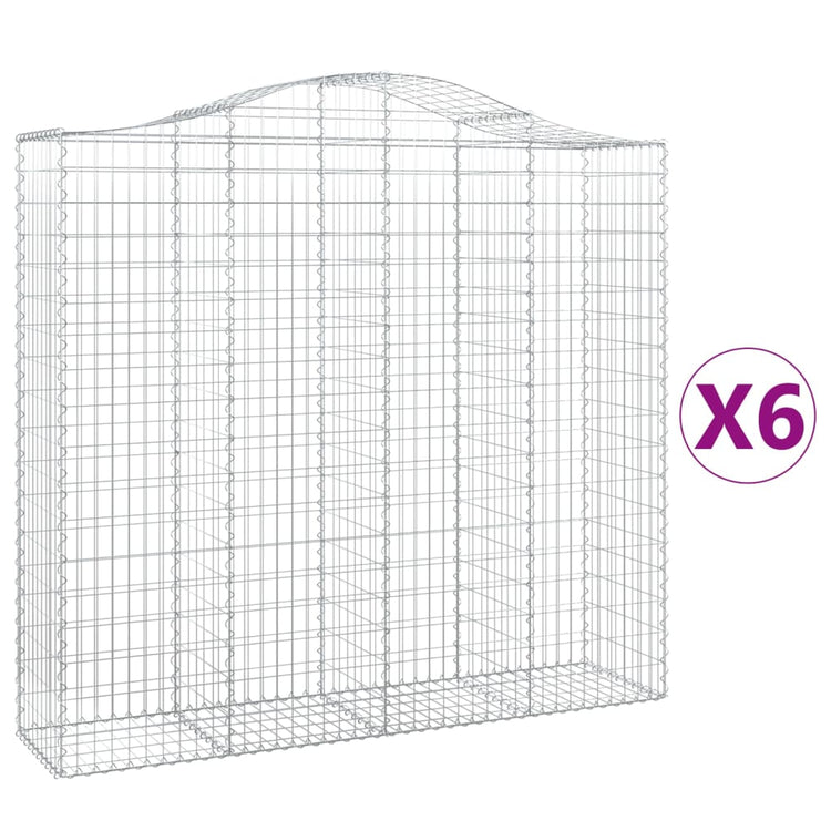 Vidaxl Schans Pankets 6 ST Vaulté 200x50x180 200 cm fer