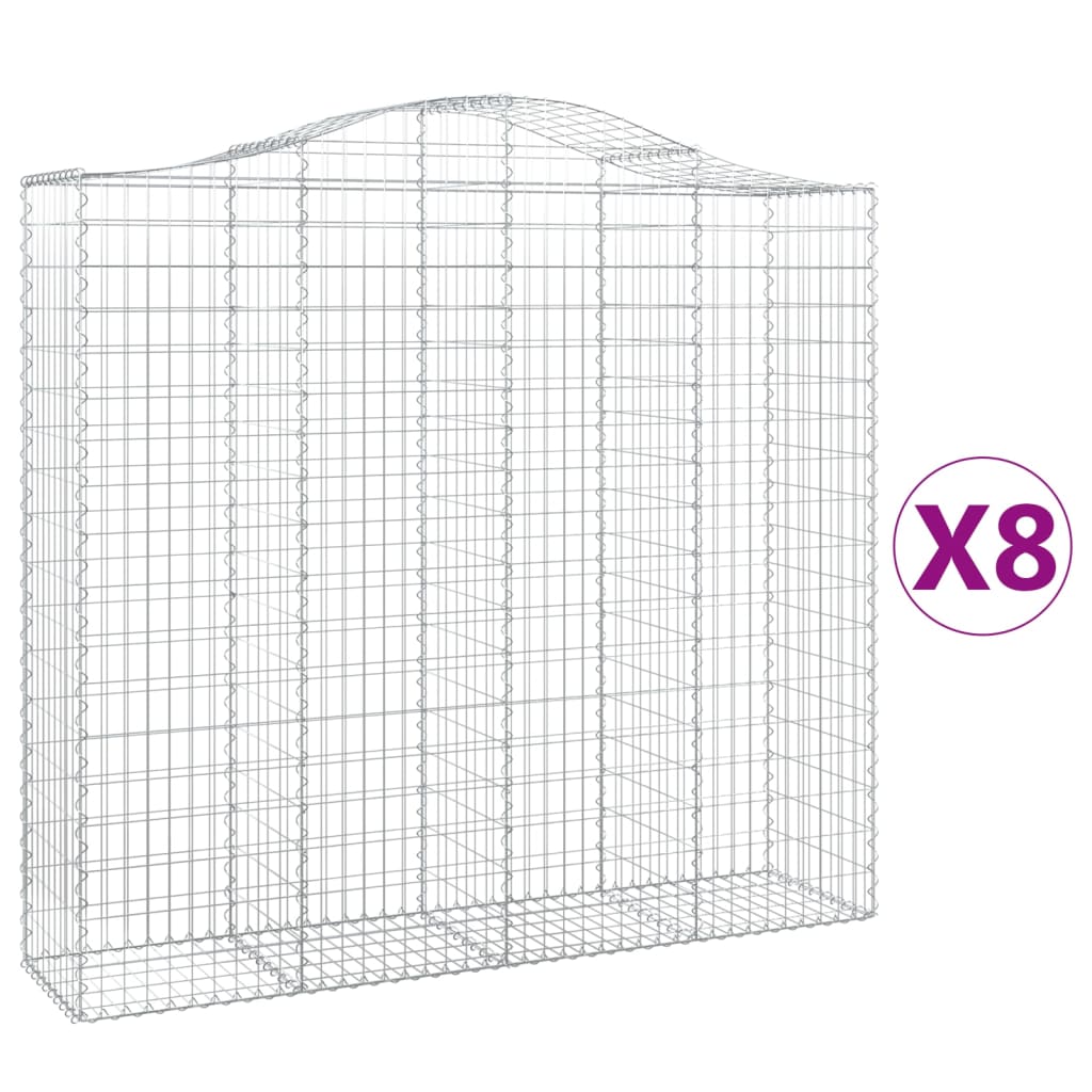 Vidaxl Schans Pankets 8 ST Voûté 200x50x180 200 cm fer