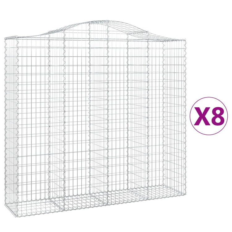 Vidaxl Schans Pankets 8 ST Voûté 200x50x180 200 cm fer