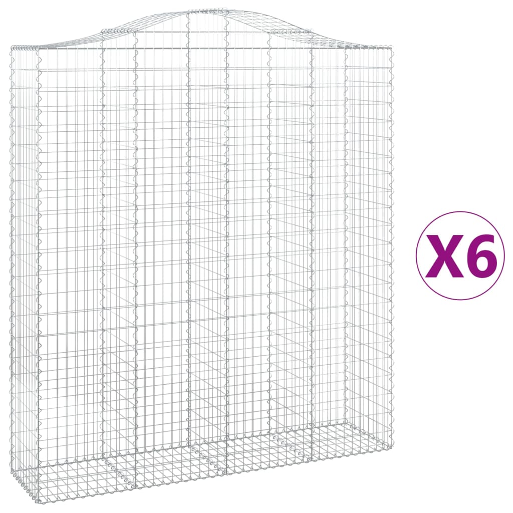 Vidaxl schans paniers 6 ST Vaulté 200x50x220 240 cm fer