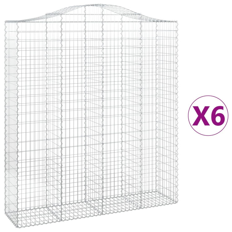 Vidaxl schans paniers 6 ST Vaulté 200x50x220 240 cm fer