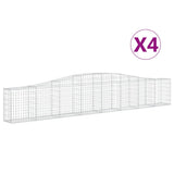 Vidaxl Schans Pankets 4 ST Voûté 400x30x60 80 cm fer - afbeelding 2