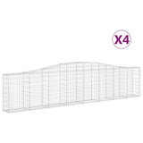 Vidaxl Schans Pankets 4 ST Voûté 400x30x80 100 cm fer - afbeelding 2