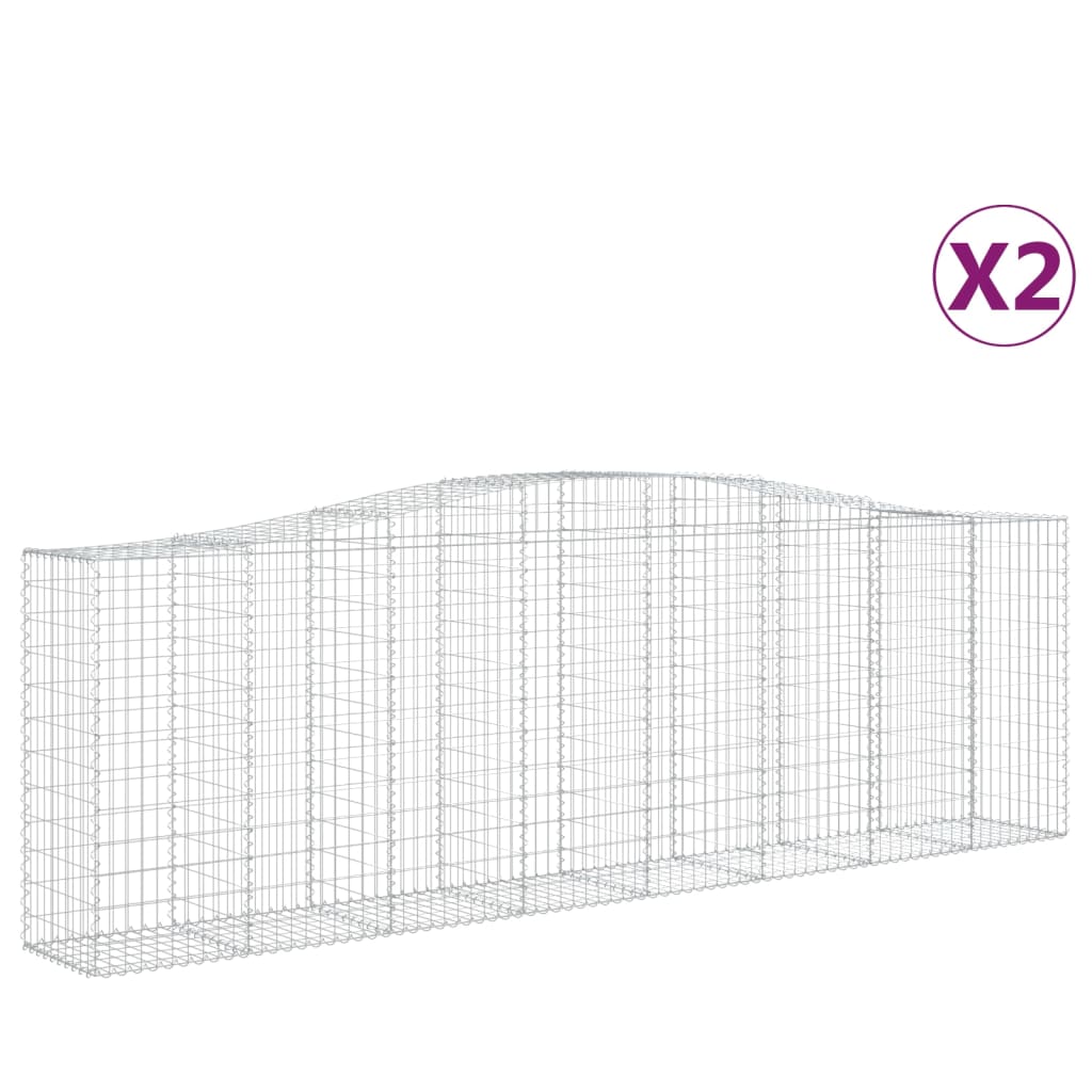 Vidaxl schans paniers 2 ST Vaulté 400x50x120 140 cm fer