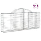Vidaxl schans paniers 18 ST Vaulté 200x30x80 100 cm fer - afbeelding 2