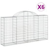 Vidaxl Schans Pankets 6 ST Vaulté 200x30x100 120 cm fer