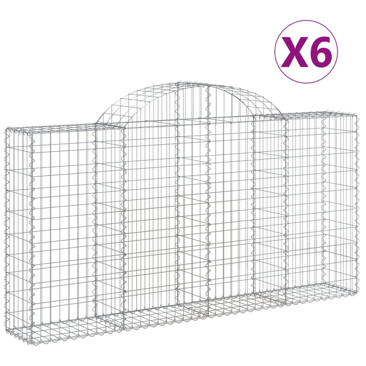 Vidaxl Schans Pankets 6 ST Vaulté 200x30x100 120 cm fer