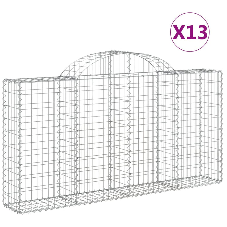 Vidaxl Schans Pankets 13 ST Vaulté 200x30x100 120 cm fer