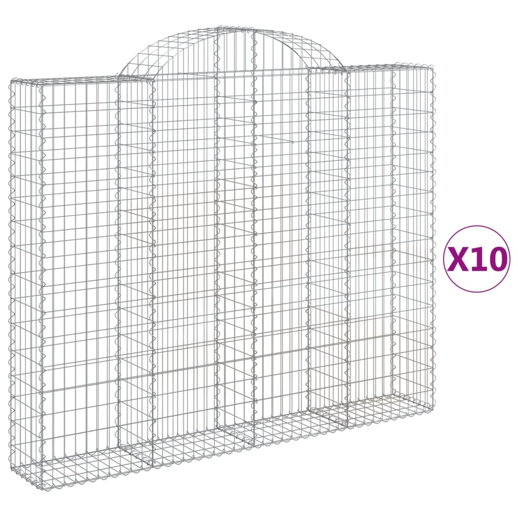 Vidaxl schans paniers 10 ST Vaulté 200x30x160 180 cm fer
