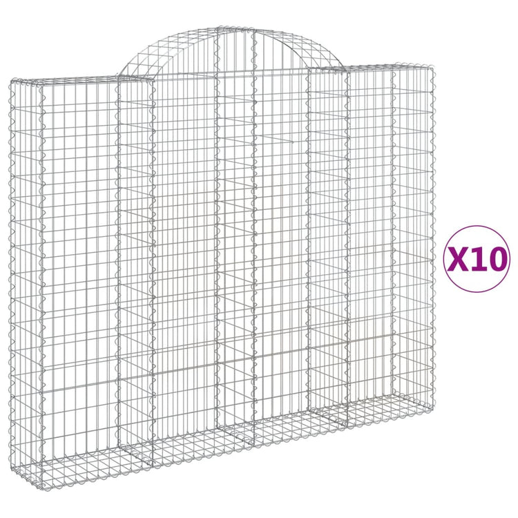 Vidaxl schans paniers 10 ST Vaulté 200x30x160 180 cm fer
