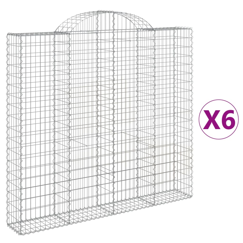 Vidaxl Schans Pankets 6 ST Vaulté 200x30x180 200 cm fer