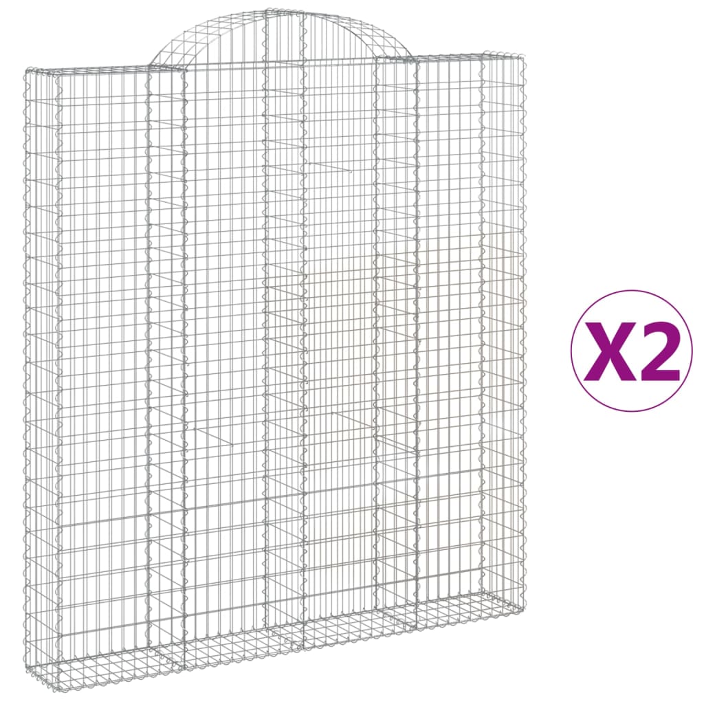 Vidaxl Schans Pankets 2 ST Voûté 200x30x220 240 cm fer