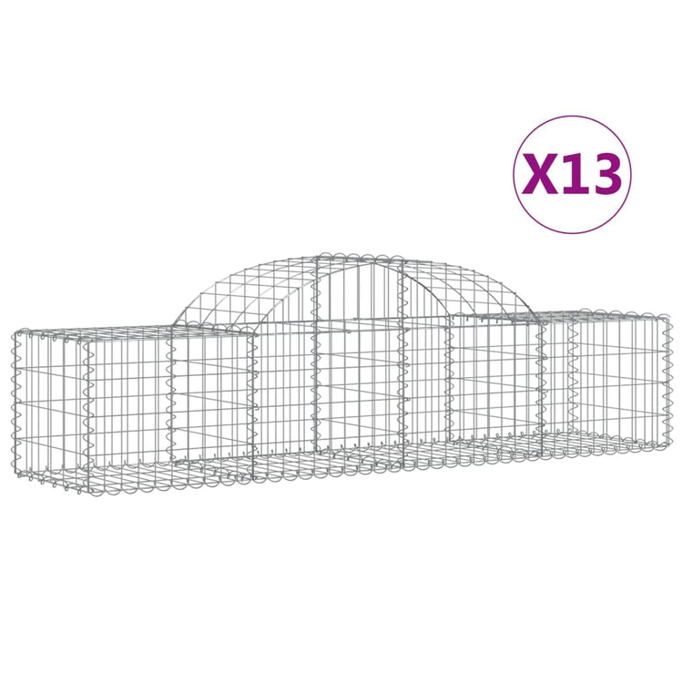 Vidaxl schans paniers 13 ST Vaulté 200x50x40 60 cm fer galvanisé