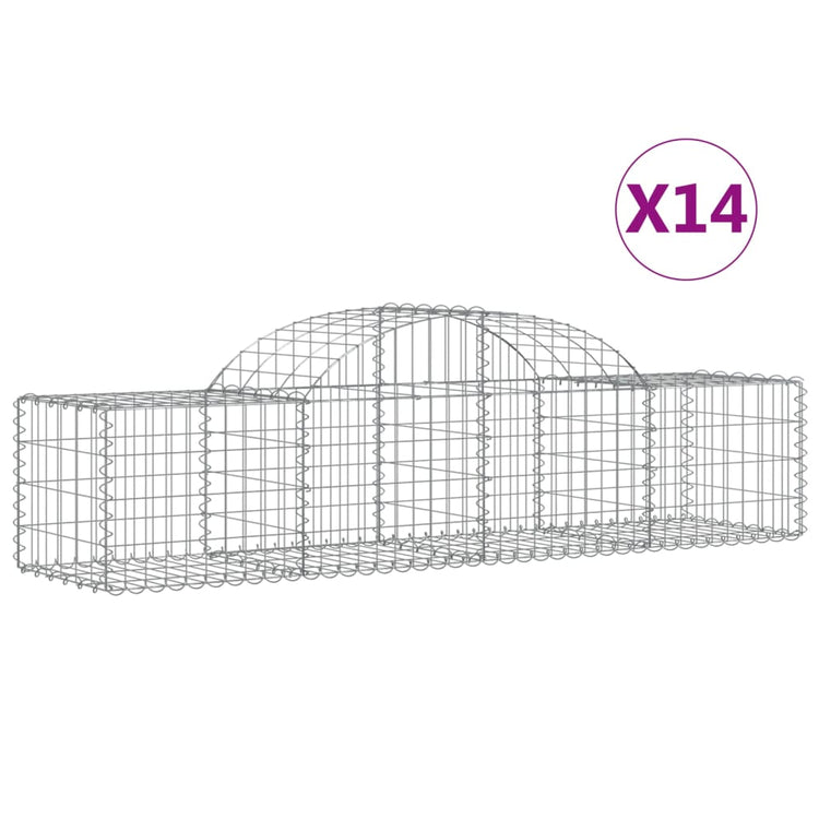 Vidaxl schans paniers 14 ST Vaulté 200x50x40 60 cm fer galvanisé