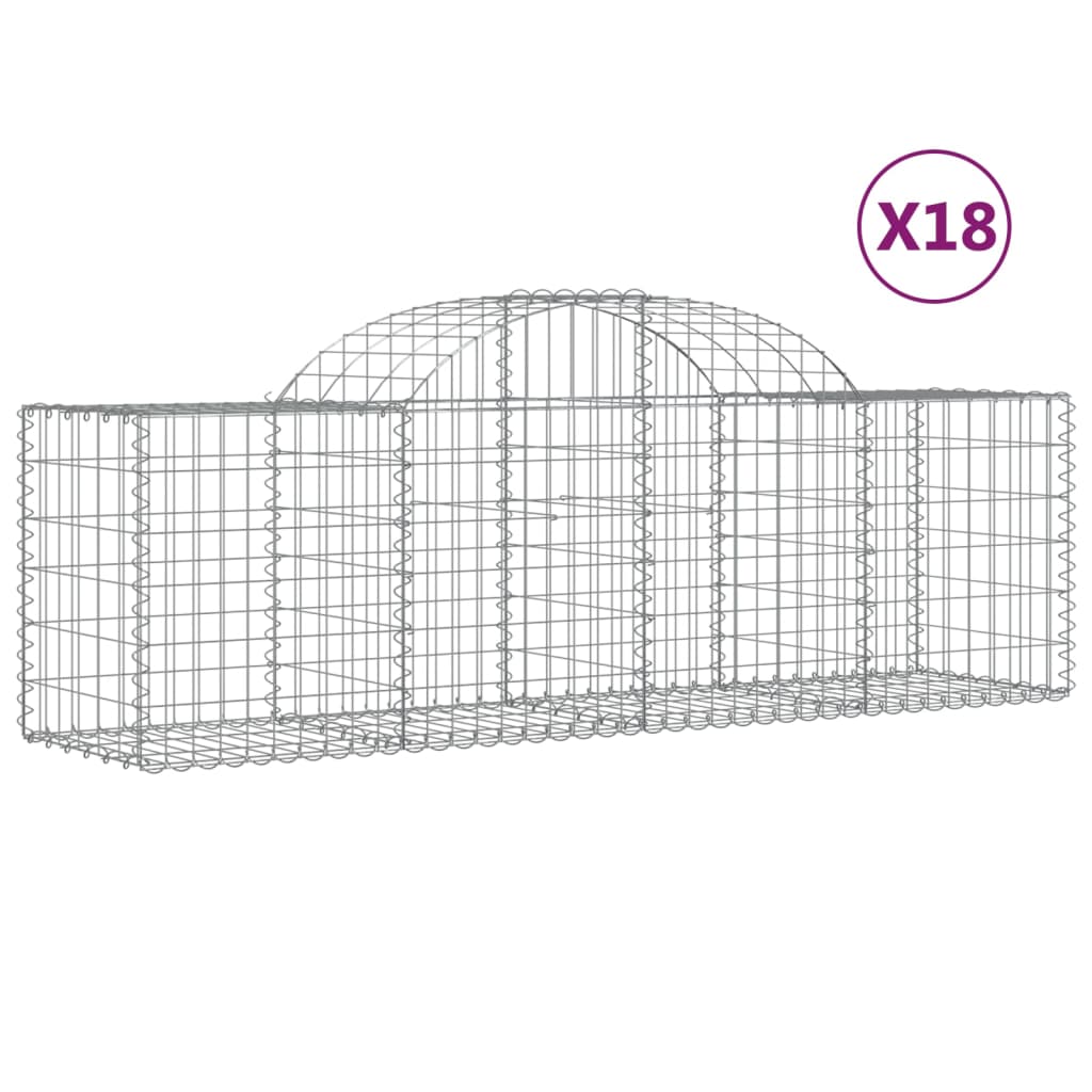 Vidaxl schans paniers 18 ST Vaulté 200x50x60 80 cm fer galvanisé