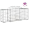 Vidaxl schans paniers 2 ST Vaulté 200x50x80 100 cm fer galvanisé