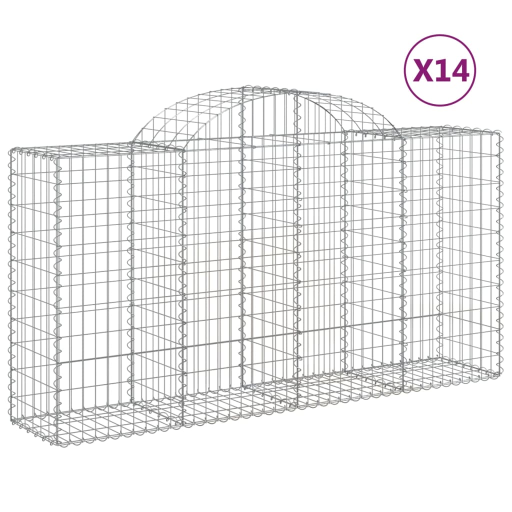 Vidaxl schans paniers 14 ST Vaulté 200x50x100 120 cm fer