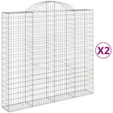 Vidaxl Schans Pankets 2 ST Vaulté 200x50x180 200 cm fer - afbeelding 2