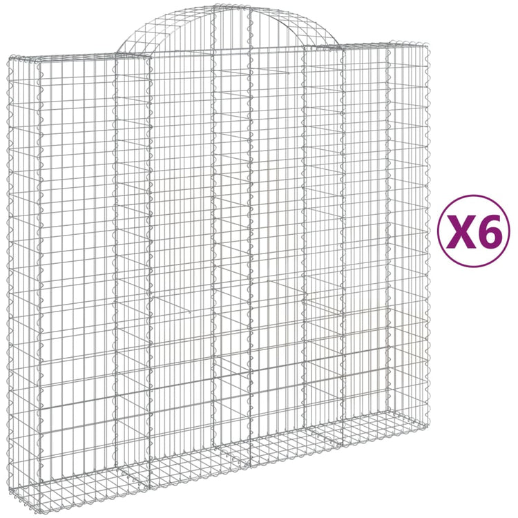Vidaxl Schans Pankets 6 ST Vaulté 200x50x180 200 cm fer