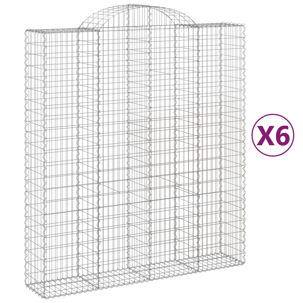Vidaxl schans paniers 6 ST Vaulté 200x50x220 240 cm fer