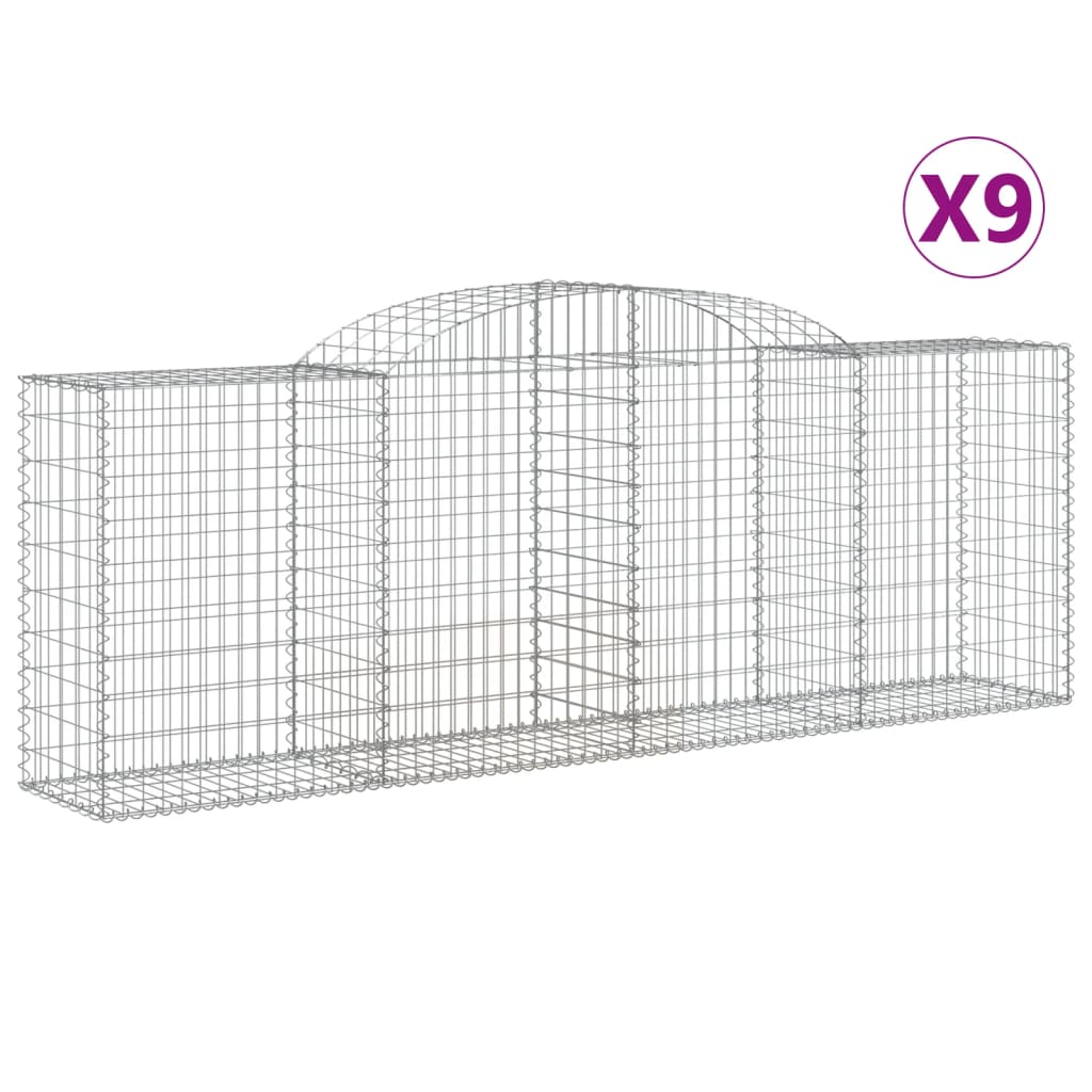 Vidaxl schans paniers 9 sted 300x50x100 120 cm fer
