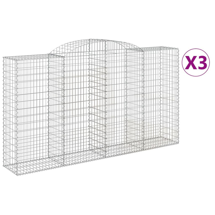 Vidaxl Schans 3 St Vaulted 300x50x160 180 cm fer