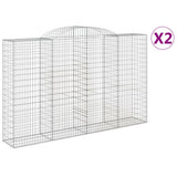 Vidaxl Schans Pankets 2 ST Voûté 300x50x180 200 cm fer - afbeelding 2
