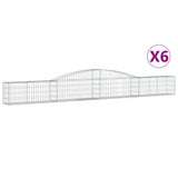 Vidaxl Schans Pankets 6 ST Voûté 400x30x40 60 cm fer - afbeelding 2